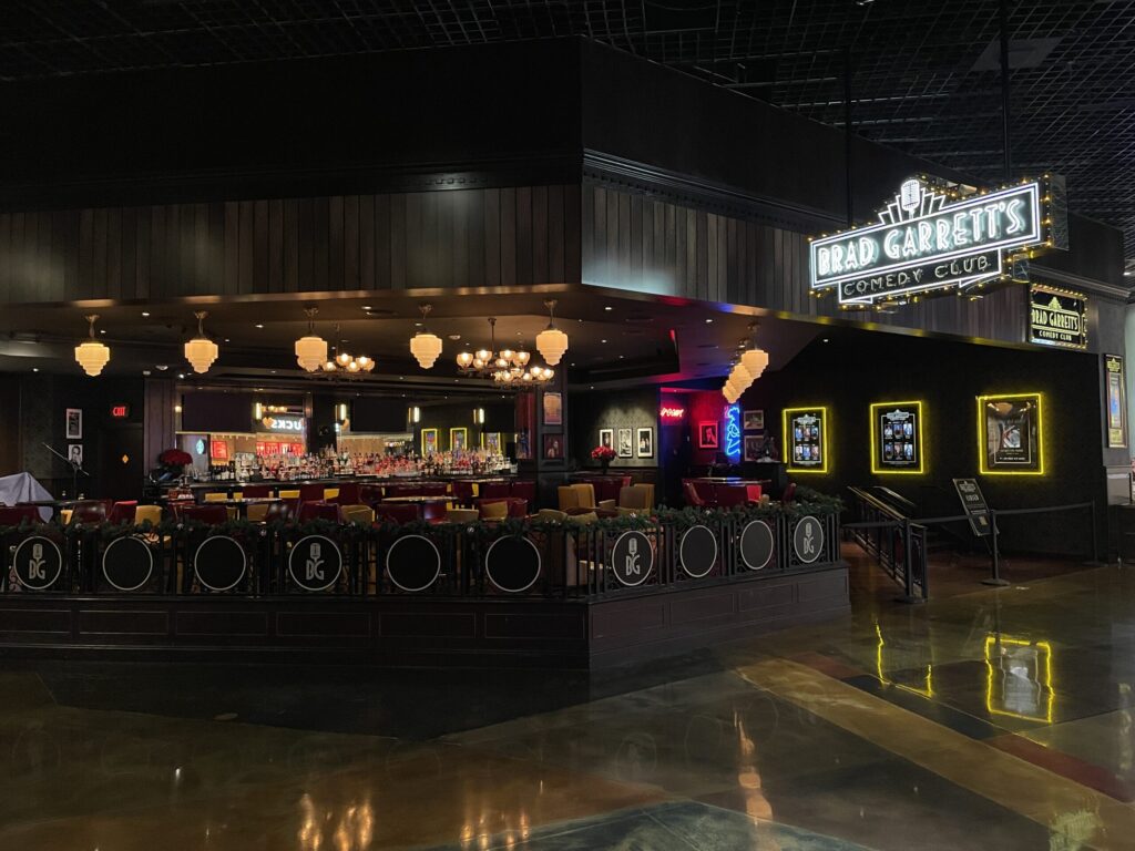 Exterior of Brad Garrett's Comedy Club in Las Vegas.