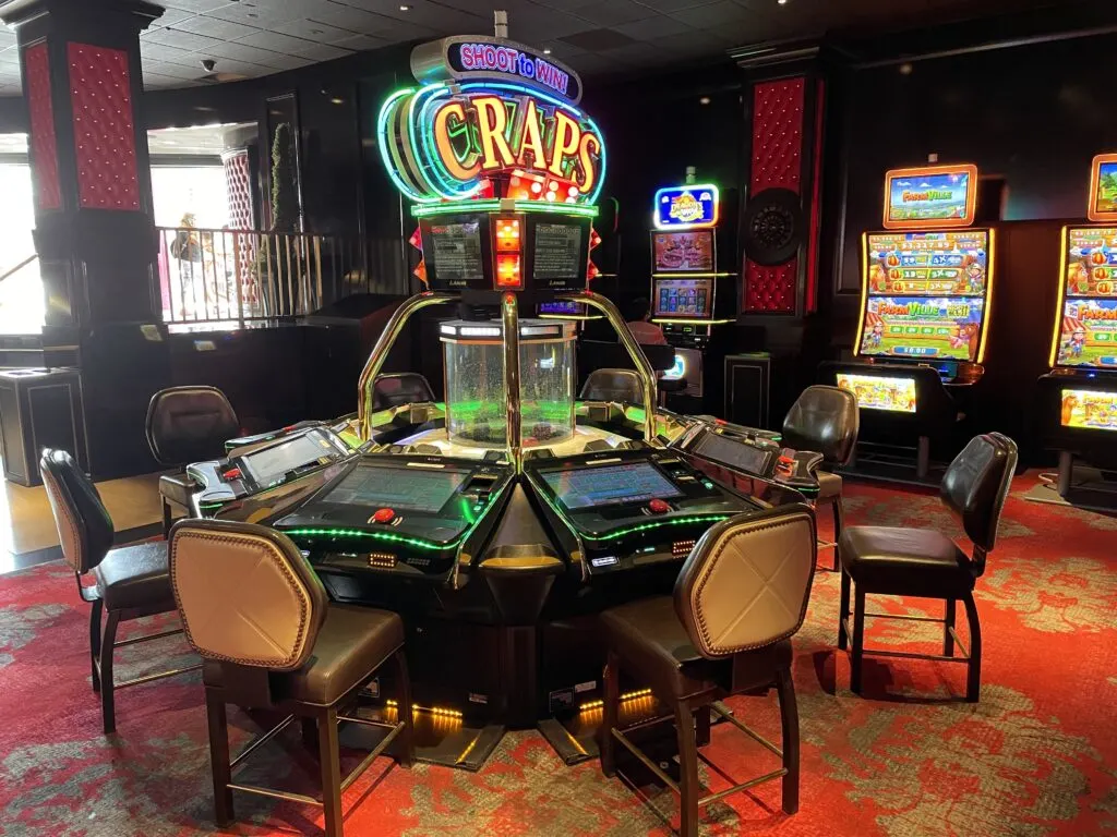 Bubble craps machine on Cromwell's casino floor