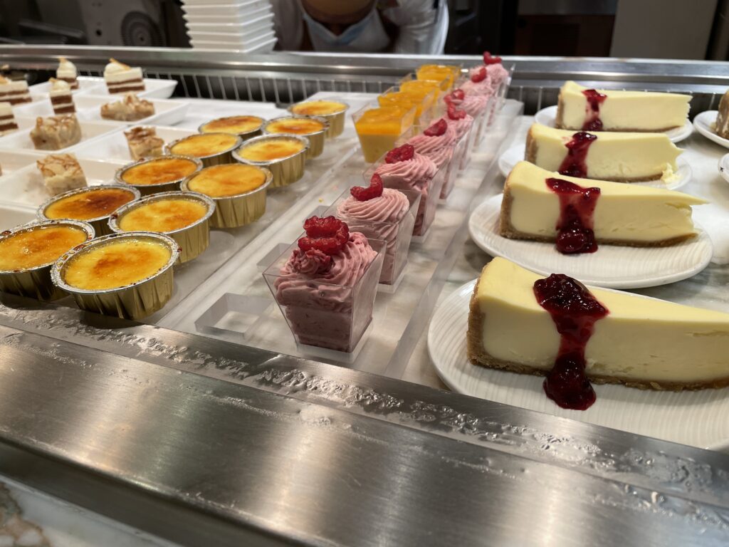 Creme Brulee and cheesecake options