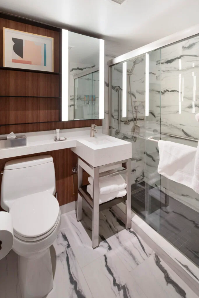 Bathroom in the Renovated Fremont Hotel Room