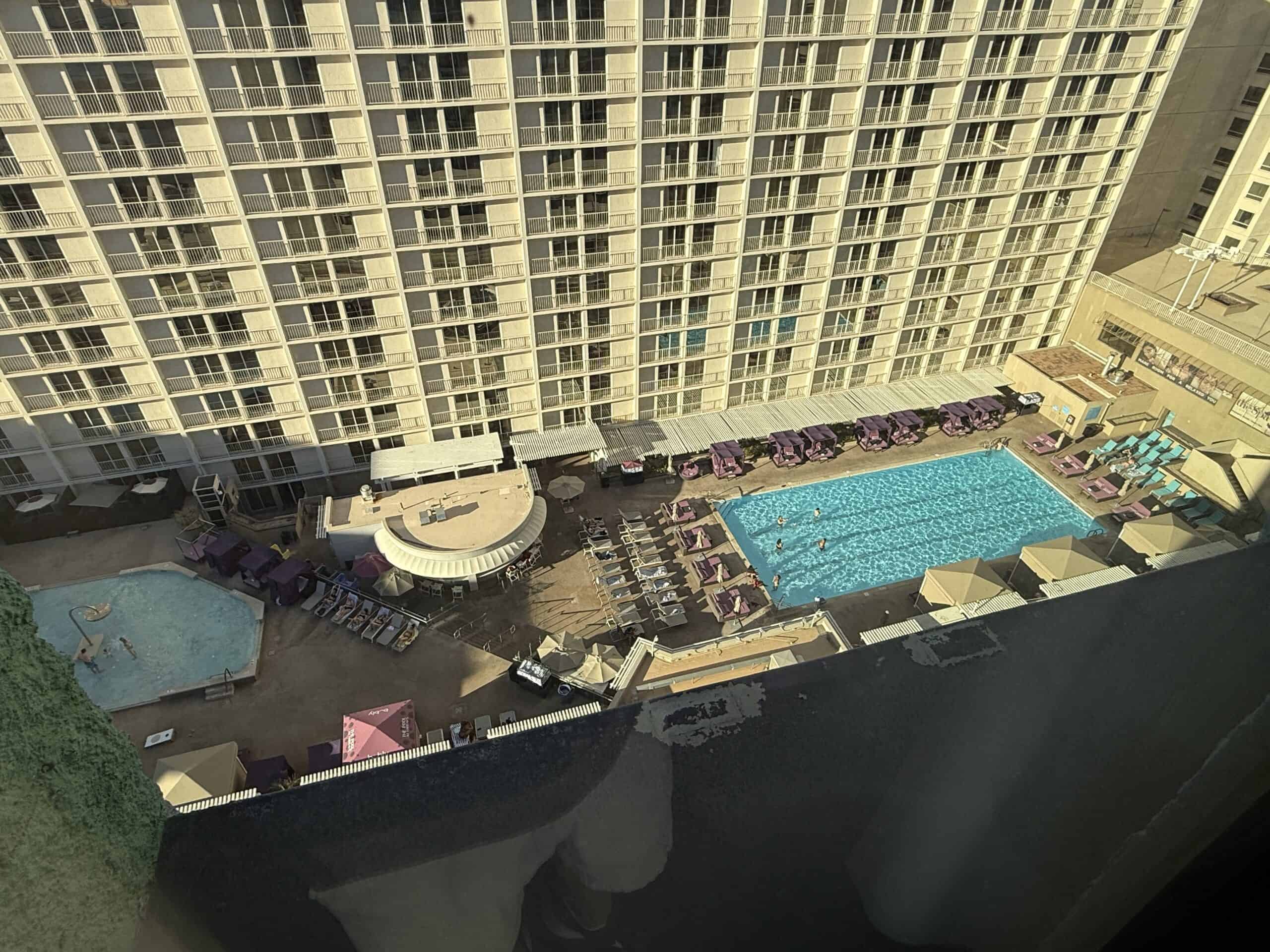 The Pool at Harrah's Las Vegas viewed from above.