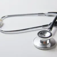 stethoscope on a white background