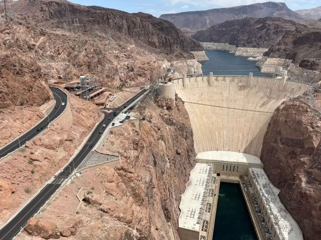 The Hoover DAm from above.