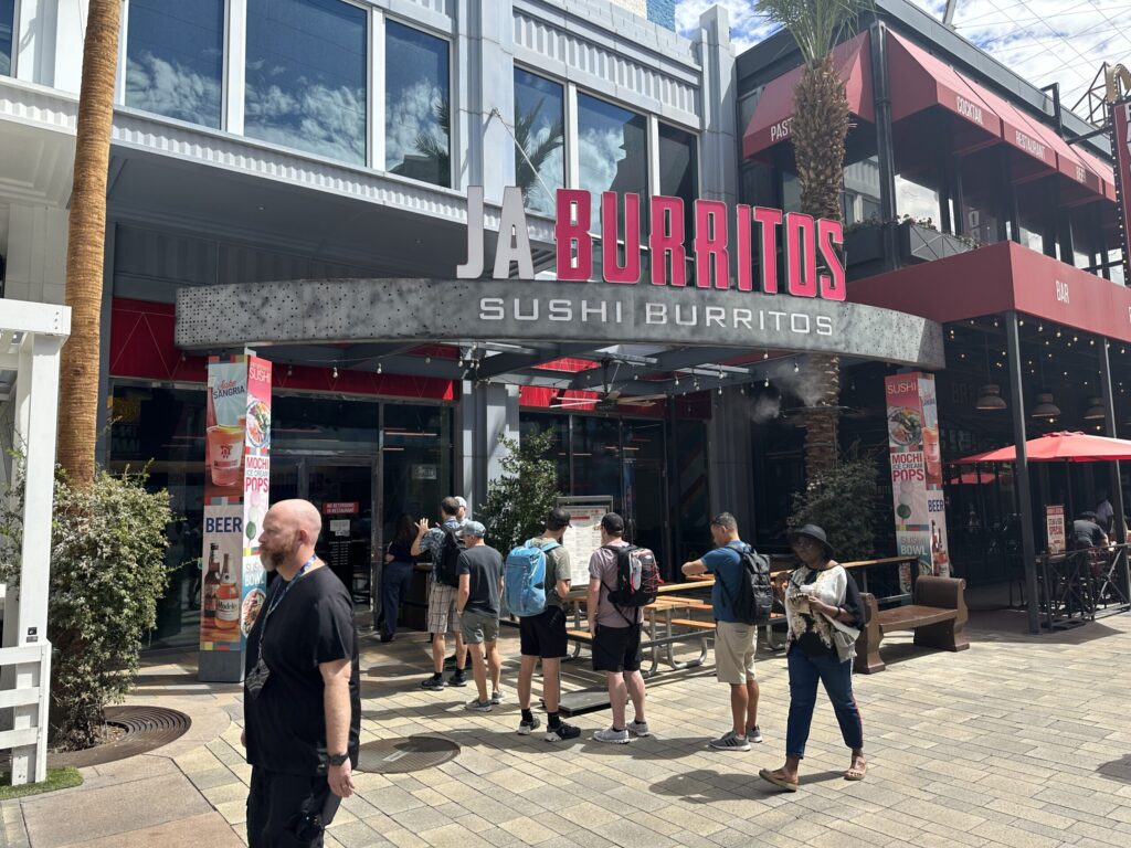 Exterior of Jaburritos along the LINQ Promenade.