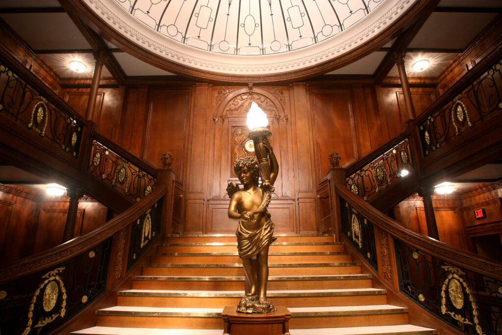 Replica Grand Staircase at the Titanic Exhibit