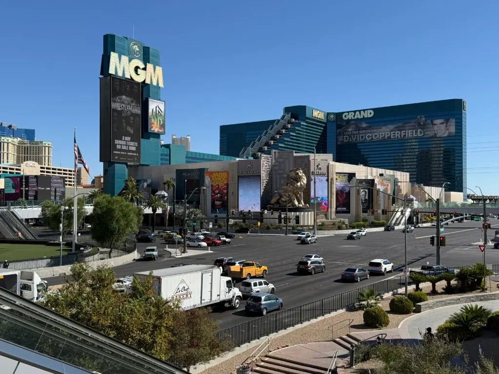 Exterior of MGM Grand from across the street.