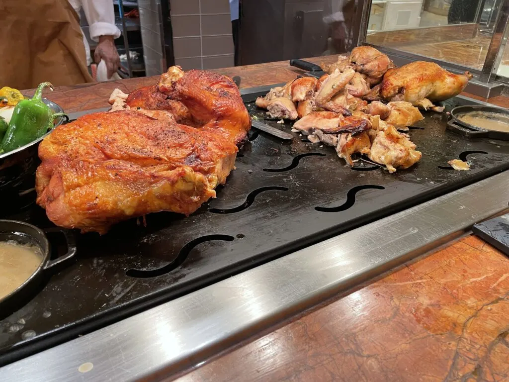 Rotisserie Chicken carving station