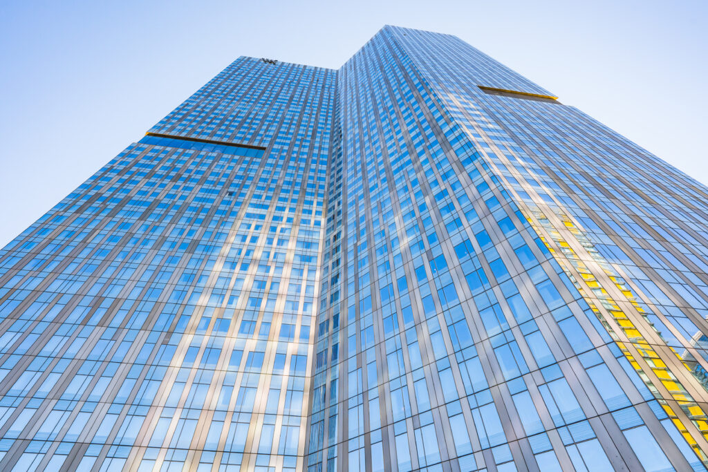 Waldorf Astoria Las Vegas exterior photograhed from the ground level