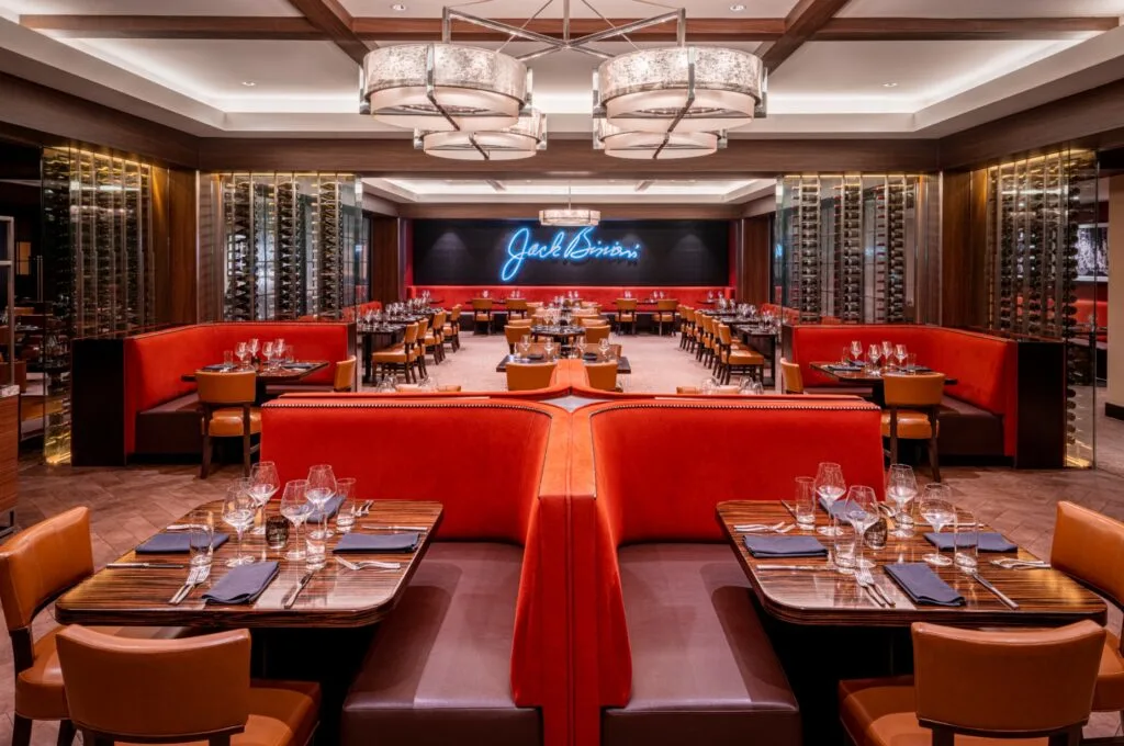 Inside seating at Jack Binion's Steakhouse.