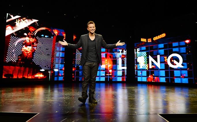 Mat Franco on stage at LINQ