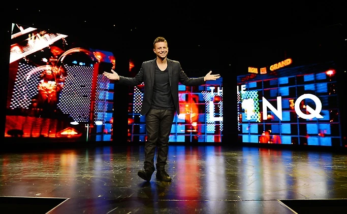 Mat Franco on stage at LINQ