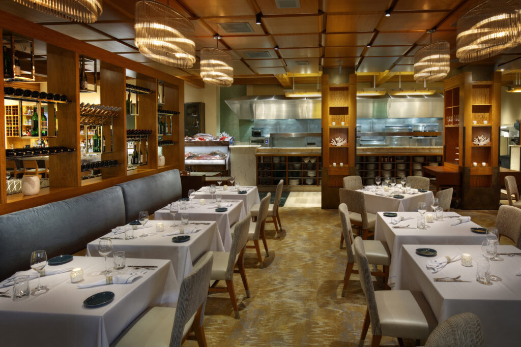 Micheal Mina interior seating at Bellagio