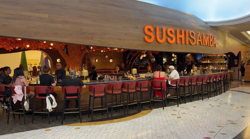 Exterior of the bar at Sushisamba. 