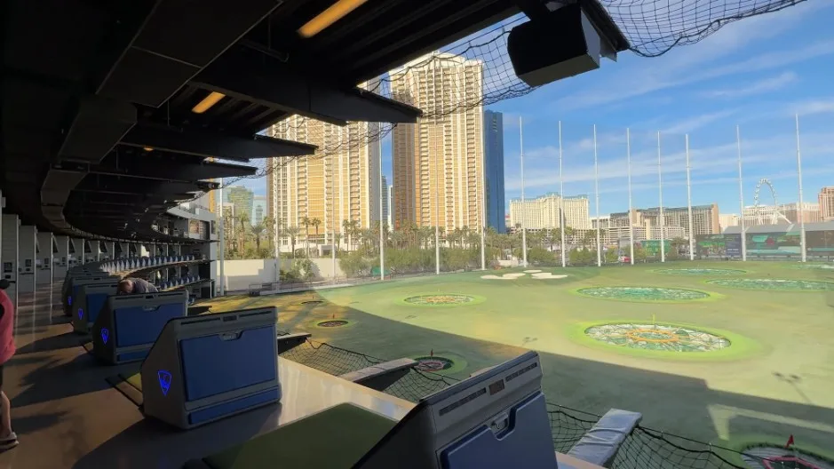 Hitting Bays on 4 levels, with The Siganture at MGM Grand's towers in the background. 