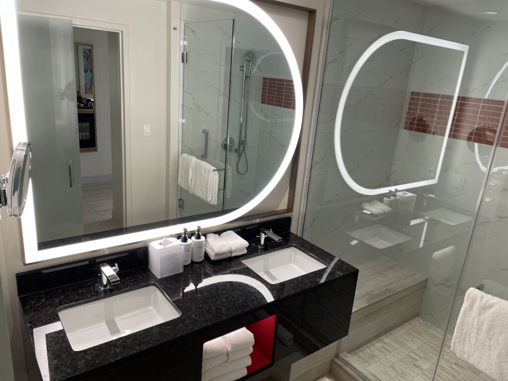 Conrad Bathroom Vanity and backlit mirror