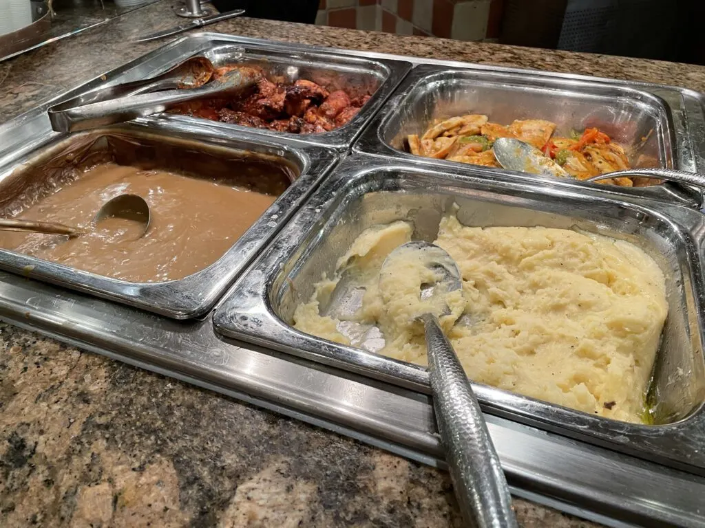 BBQ Chicken, Mashed Potatoes, and Gravy