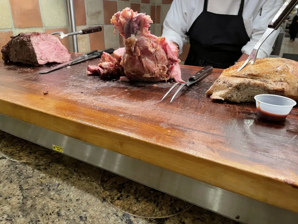 Steak, Ham, and Turkey carving station