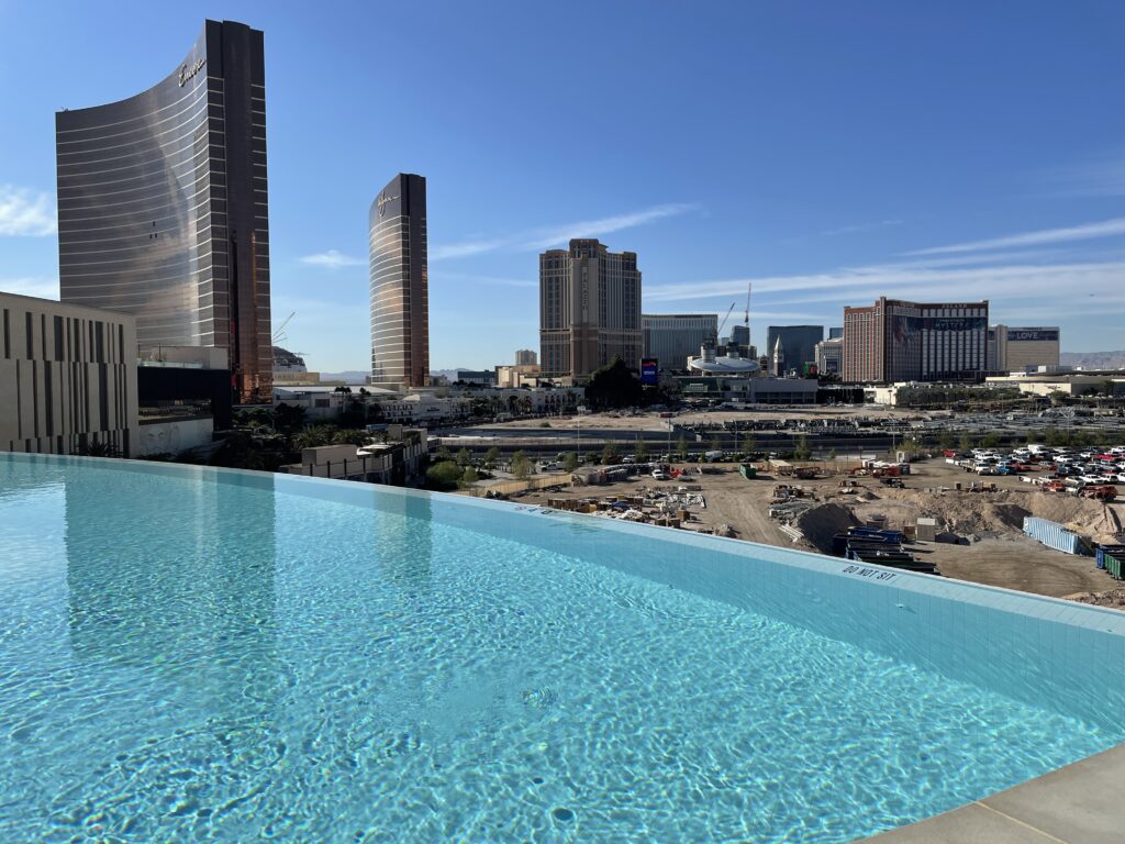 View from Resorts World Las Vegas' Infinity Pool