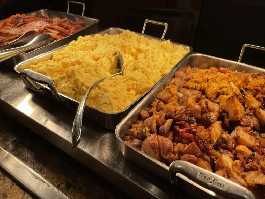 Scrambled Eggs and Loaded Potatoes