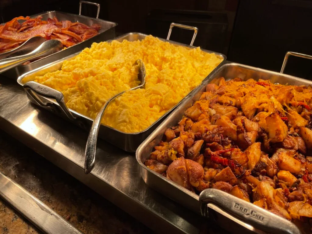 Scrambled Eggs and Loaded Potatoes