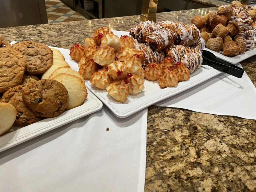 assorted desserts at the buffet