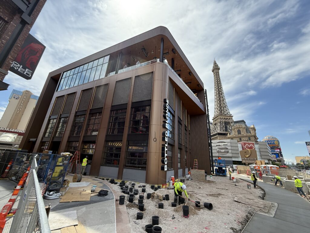 Exterior of Bottled Blonde while finishing construction touches were completed prior to opening.