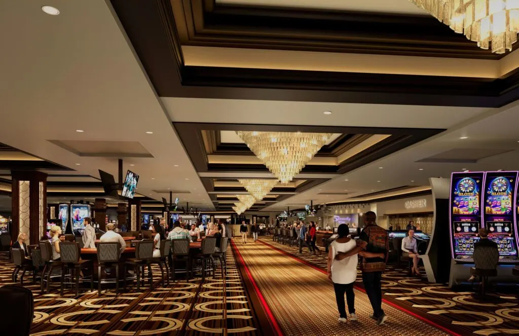 A rendering of the gaming floor at Horseshoe Las Vegas