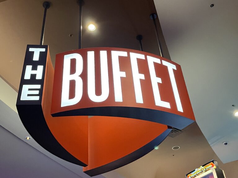 Sign that says "The Buffet"