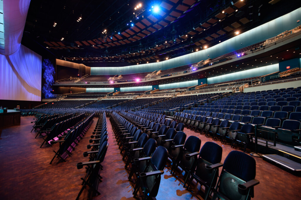 A look at seating in the empty Dolby Live theater