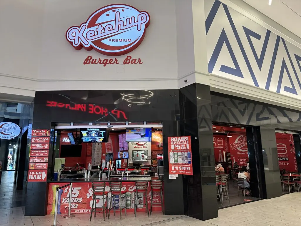 exterior and entrance of Ketchup in the Miracle Mile Shops at Planet Hollywood.