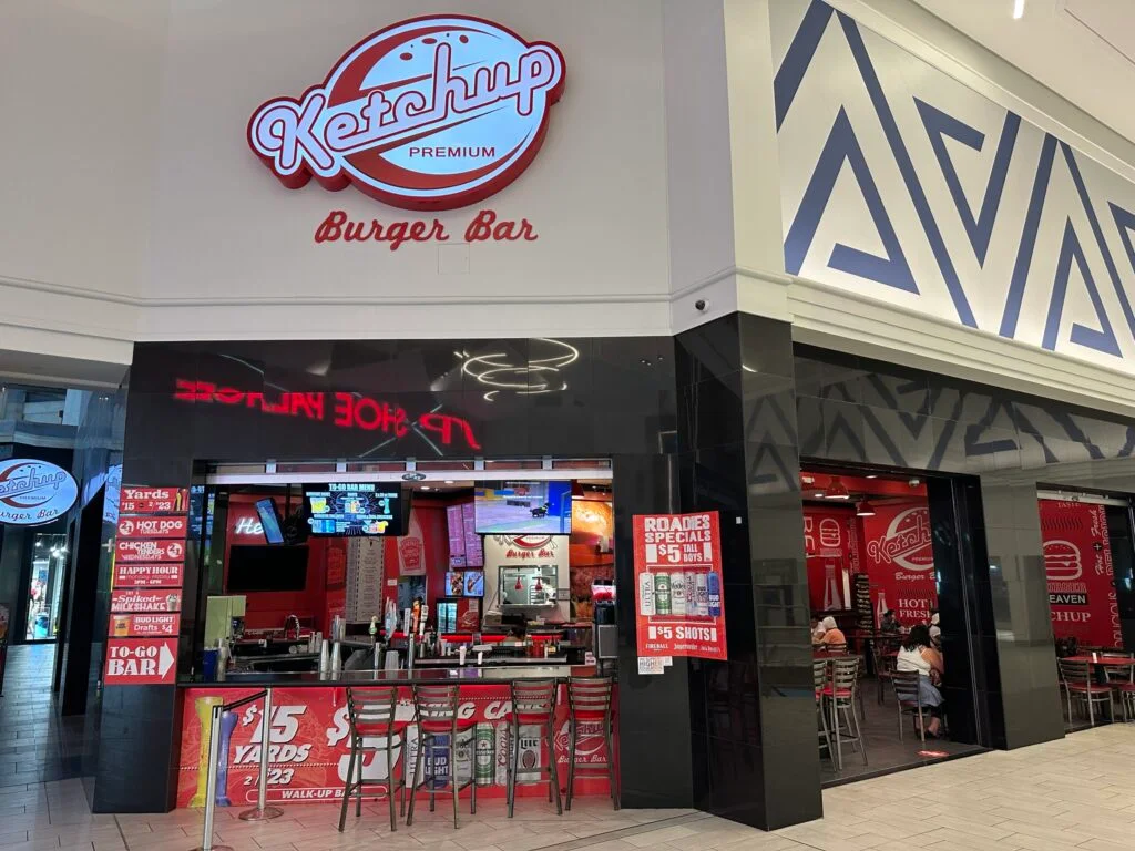 exterior and entrance of Ketchup in the Miracle Mile Shops at Planet Hollywood.