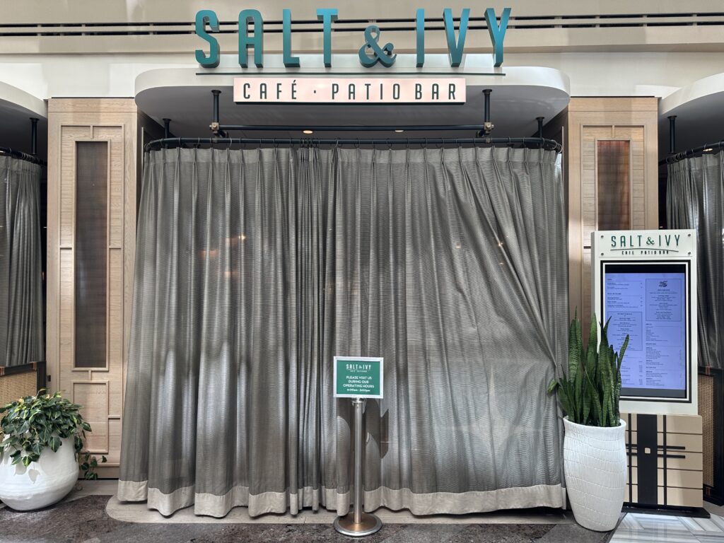 Exterior of Salt & Ivy at Aria.