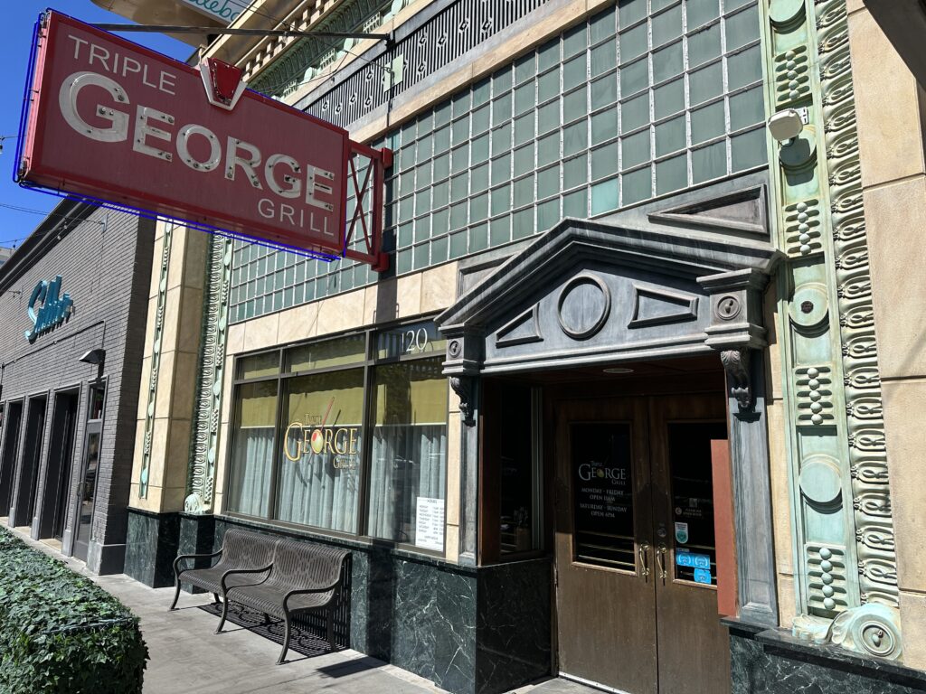 Exterior of Triple George Grill at Downtown Grand.
