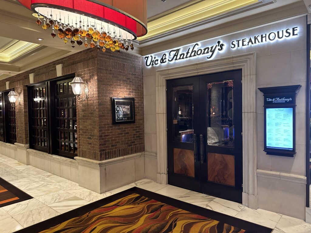 Exterior of Vic & Anthony's Steakhouse at Golden Nugget.