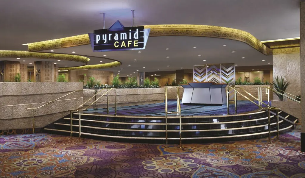 Exterior of Pyramid Cafe within Luxor.
