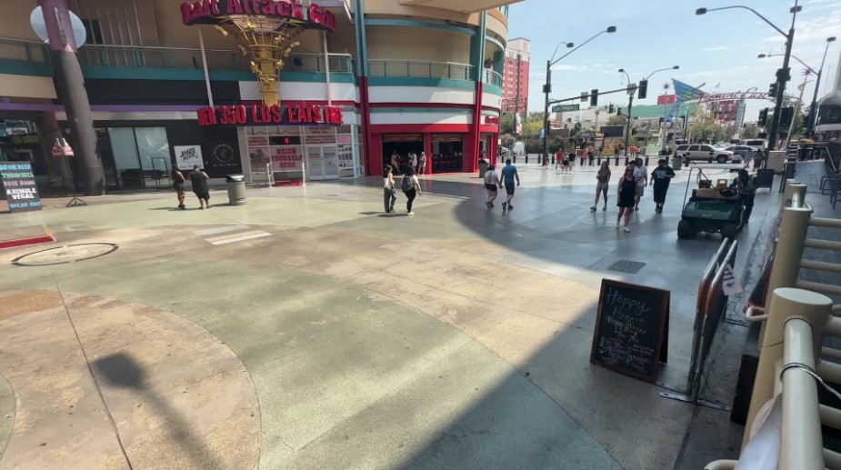 View of Fremont Street from Mickie Finnz.