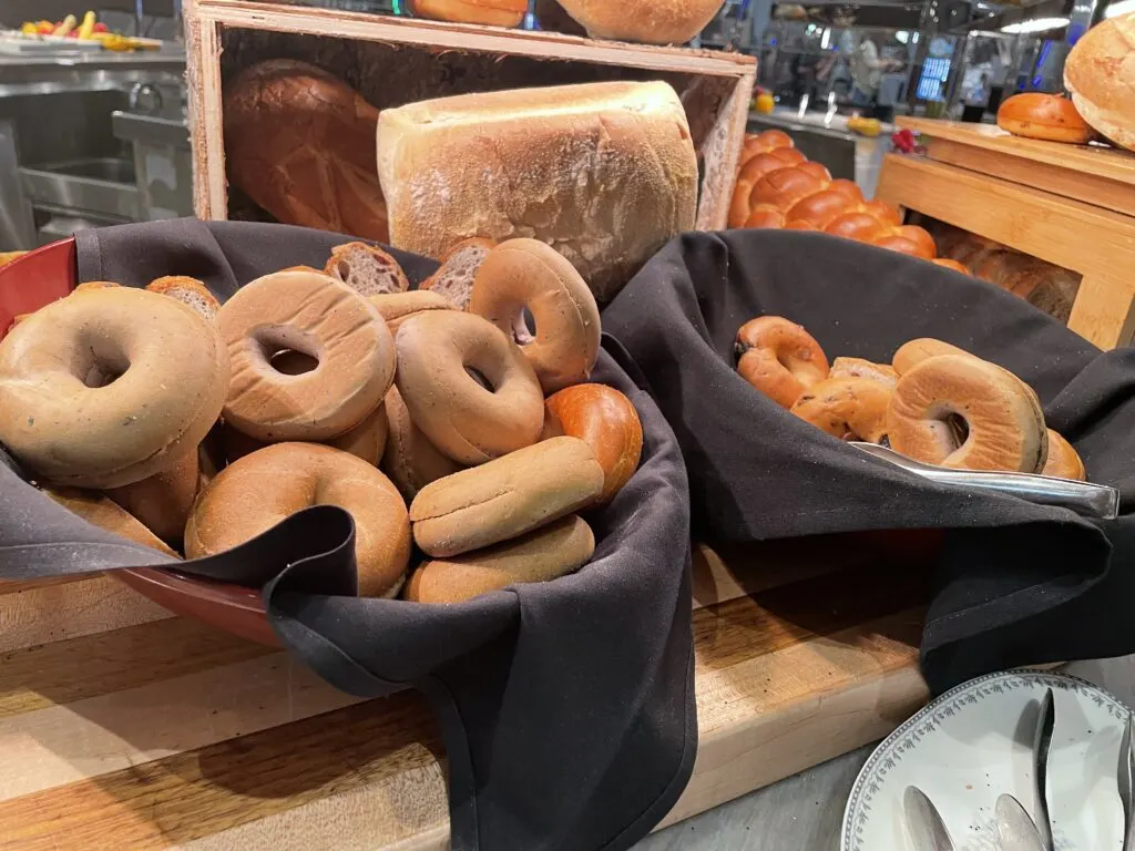 Baskets of bagels