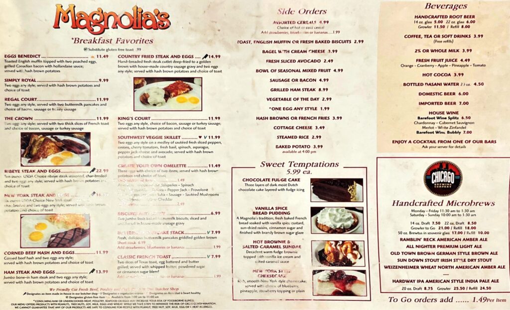 Breakfast Menu at Magnolia's