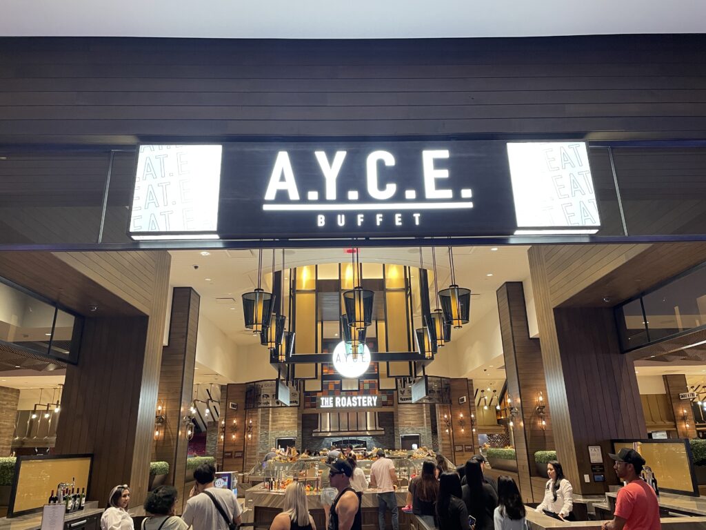 The entryway to Palms' AYCE Buffet