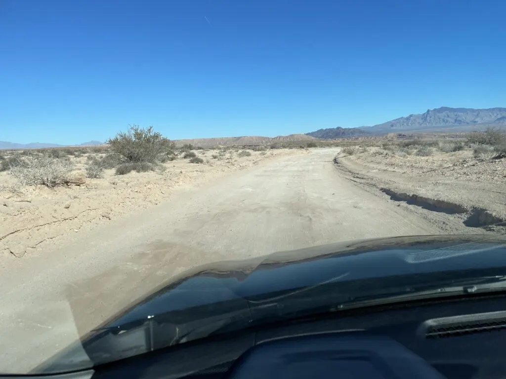 Dirt road through the desert.