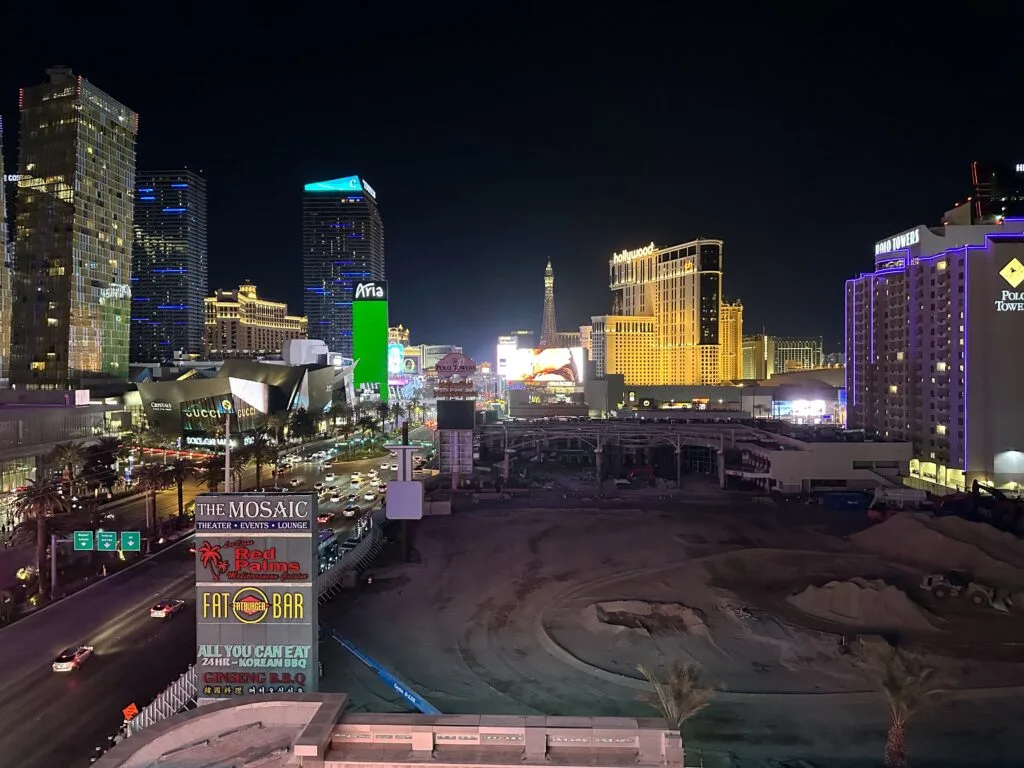 Resorts to the north of Brewdog are visible, and illuminated at night. 