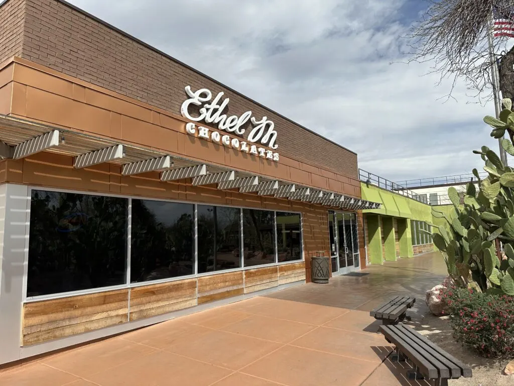 Exterior of Ethel M's Chocolate Factory.