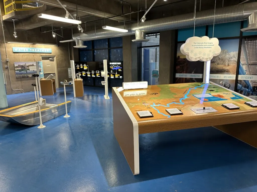 Exhibits scattered about WaterWorks. Each of which is interactive in some way. 