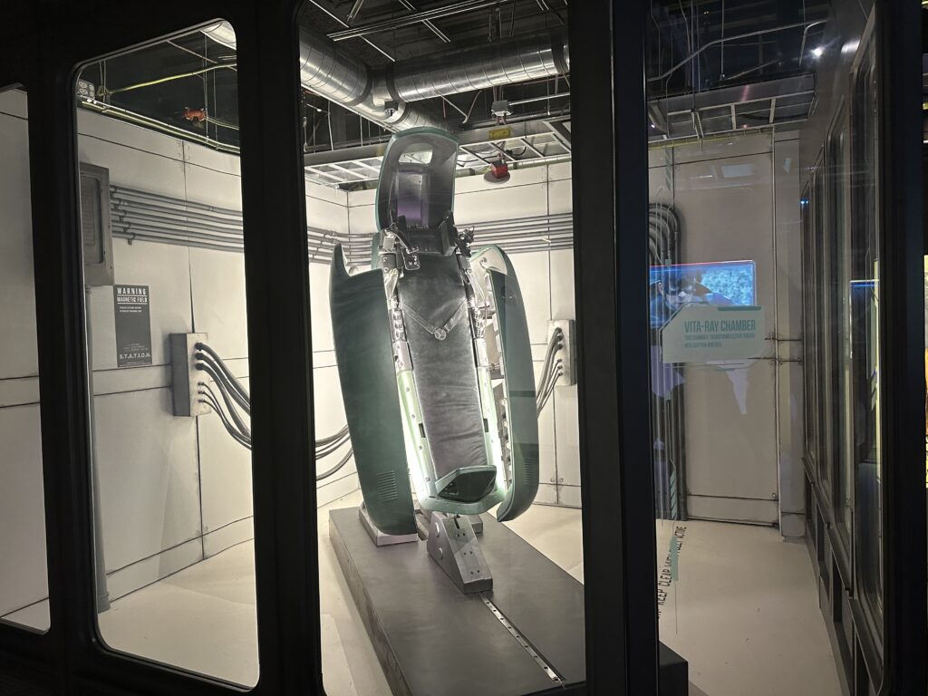 Vita Ray Chamber on display behind glass. 