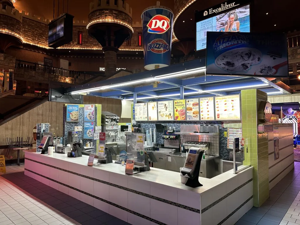 Dairy Queen ordering counter in the middle of the Arcade.