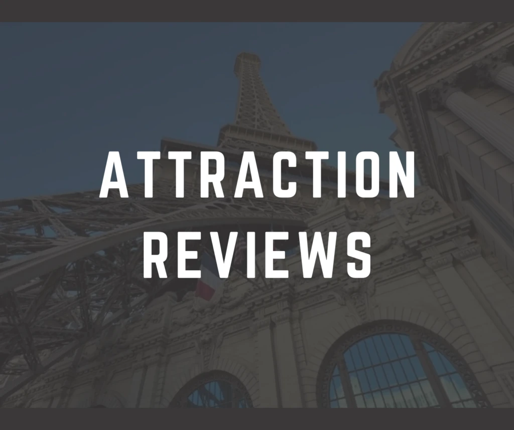 Blog feature image that says Attraction Reviews.
