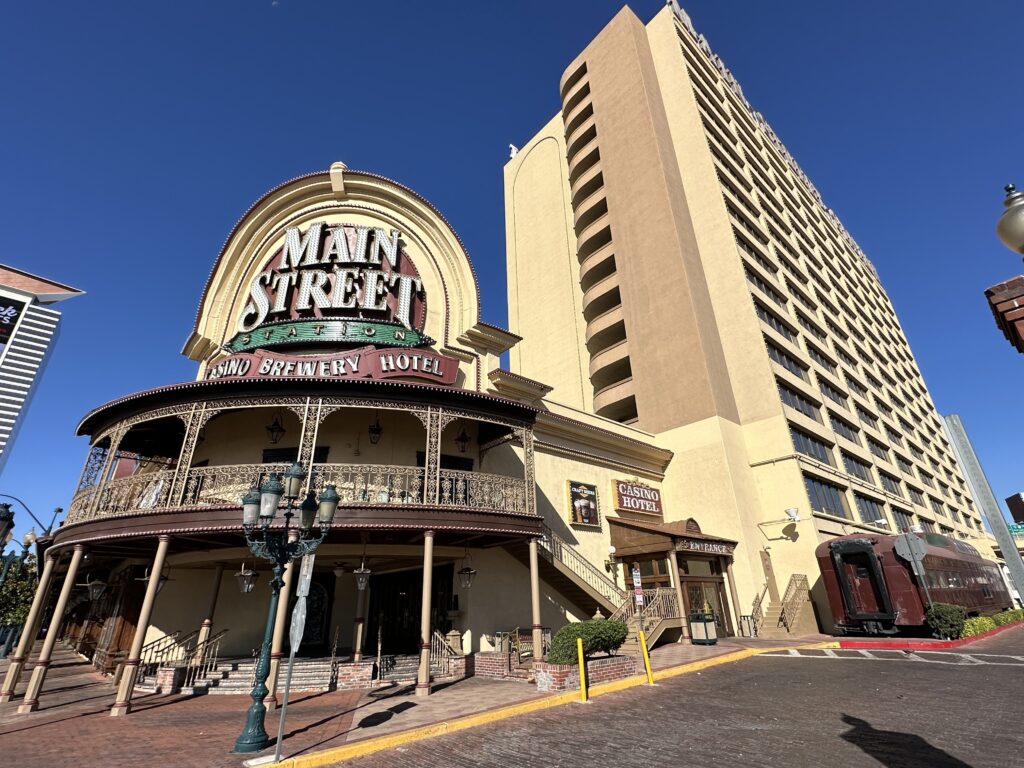 Exterior of Main Street Station on a sunny day.