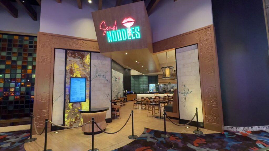 Exterior of Send Noodles at Palms Las Vegas. 