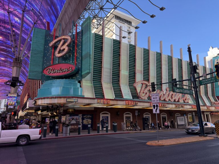 Exterior of Binion's during the day.