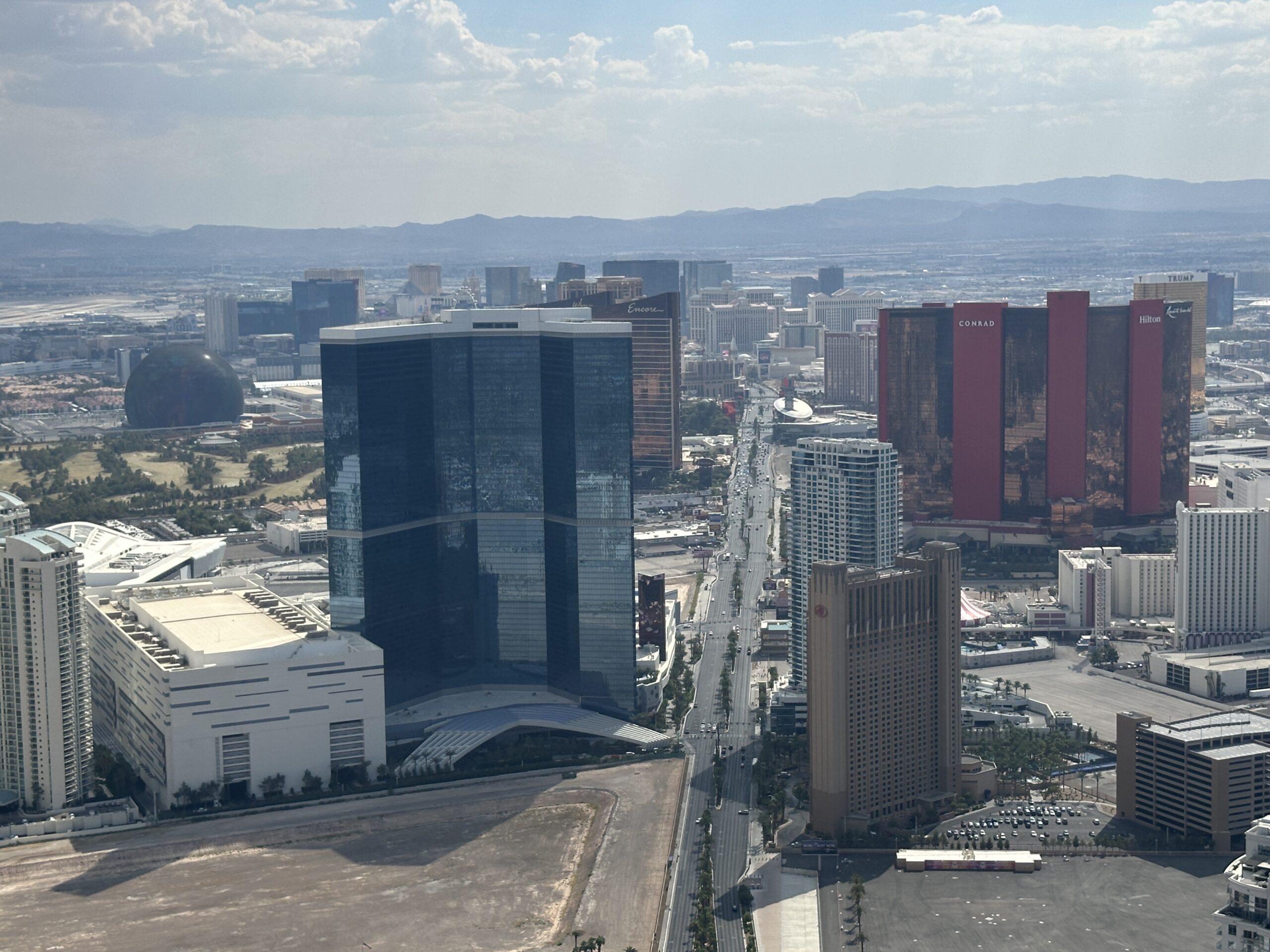 a View of the Strip from STRAT's Observation Deck.